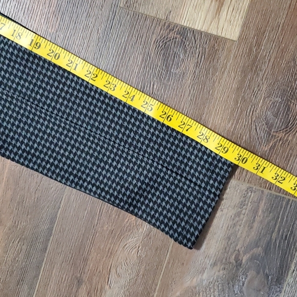 Dex nwt houndstooth black grey faux leather pull on pants charbon noir - Picture 2 of 9